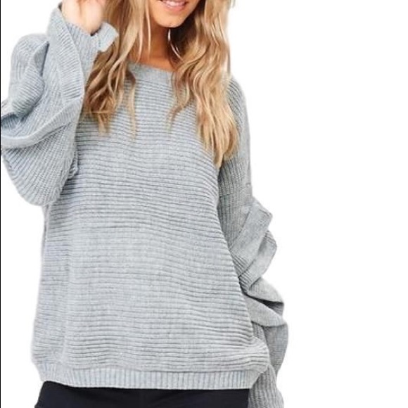 Ruffle Sleeve Sweater - Picture 2 of 4